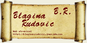 Blagina Rudović vizit kartica